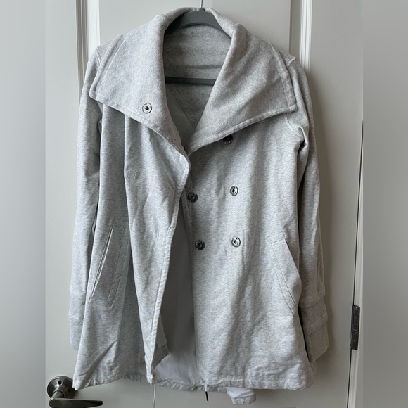 Lululemon light grey heathered collared jacket - Picture 2 of 7